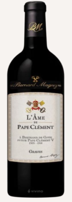 Wine : Bernard Magrez L' Ame De Pape Clement rouge (2203100) (2019)