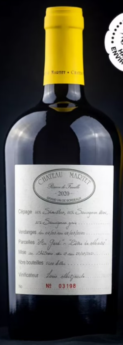 Wine : Chateau Martet, Reserve de Famille Blanc (2165433) (2020)